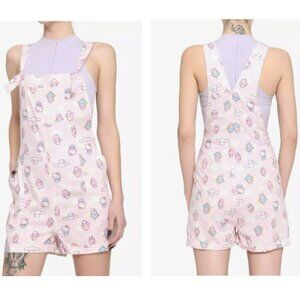 NWT Pink Hello Kitty And Friends Cloud Soft Shortalls Sz XL